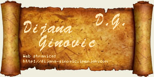 Dijana Ginović vizit kartica